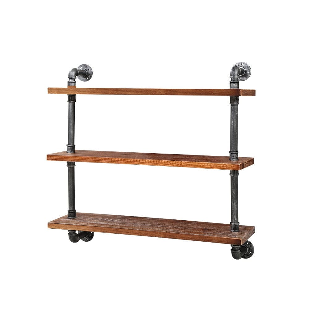 Artiss Home & Garden > DIY > Kitchen & Bathroom DIY Artiss Floating DIY Pipe Shelf 3 Tiers - ISSA