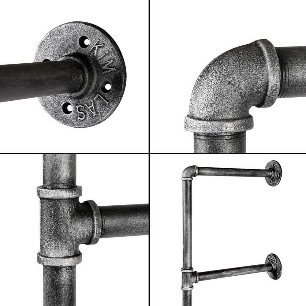 Artiss Home & Garden > DIY > Kitchen & Bathroom DIY Artiss Floating DIY Pipe Shelf Metal Brackets Set of 2