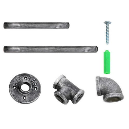 Artiss Home & Garden > DIY > Kitchen & Bathroom DIY Artiss Floating DIY Pipe Shelf Metal Brackets Set of 2