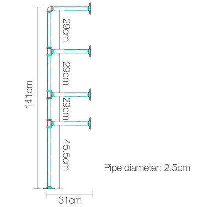Artiss Home & Garden > DIY > Kitchen & Bathroom DIY Artiss Floating DIY Pipe Shelf Metal Brackets Set of 2