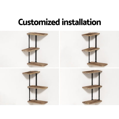 Artiss Home & Garden > DIY > Kitchen & Bathroom DIY Artiss Floating Wall Shelf 3-Tier