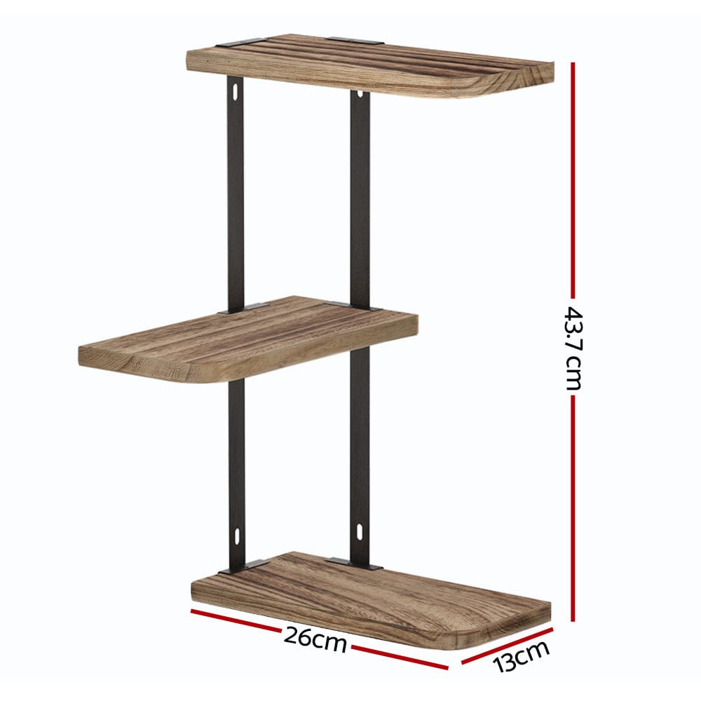 Artiss Home & Garden > DIY > Kitchen & Bathroom DIY Artiss Floating Wall Shelf 3-Tier