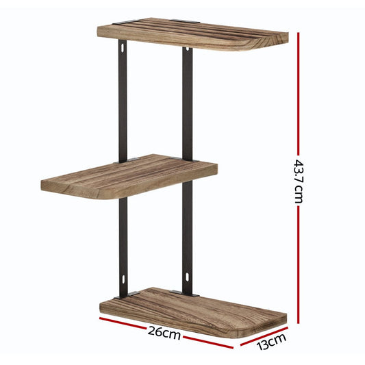 Artiss Home & Garden > DIY > Kitchen & Bathroom DIY Artiss Floating Wall Shelf 3-Tier