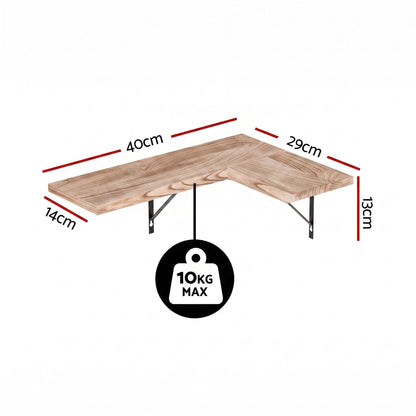 Artiss Home & Garden > DIY > Kitchen & Bathroom DIY Artiss Floating Wall Shelf Corner Shelves Set of 4 Wood