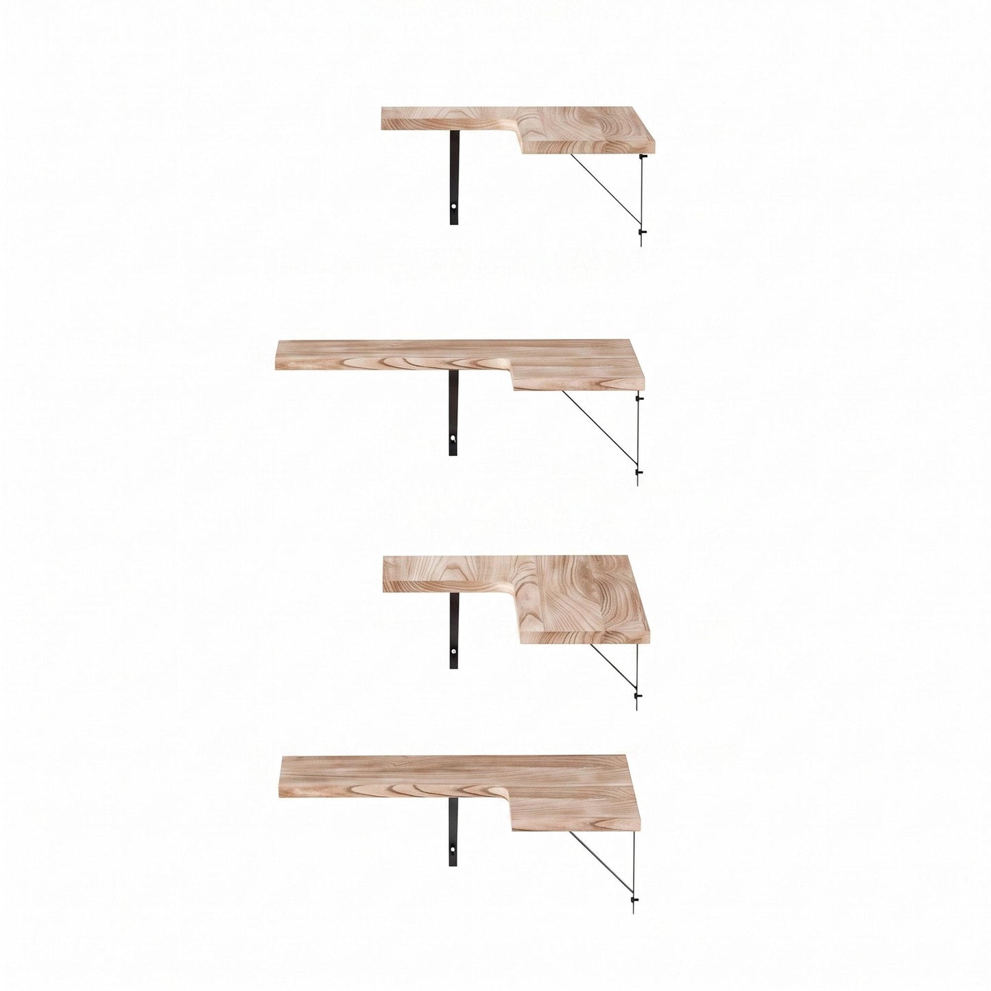 Artiss Home & Garden > DIY > Kitchen & Bathroom DIY Artiss Floating Wall Shelf Corner Shelves Set of 4 Wood