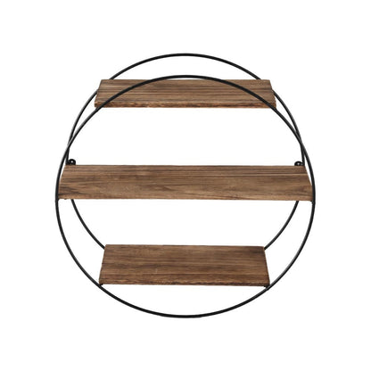 Artiss Home & Garden > DIY > Kitchen & Bathroom DIY Artiss Floating Wall Shelf Round 3-Tier