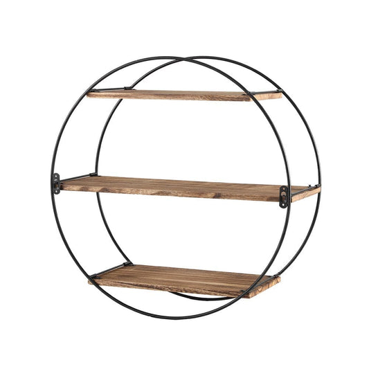 Artiss Home & Garden > DIY > Kitchen & Bathroom DIY Artiss Floating Wall Shelf Round 3-Tier