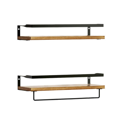 Artiss Home & Garden > DIY > Kitchen & Bathroom DIY Artiss Floating Wall Shelf Set of 2