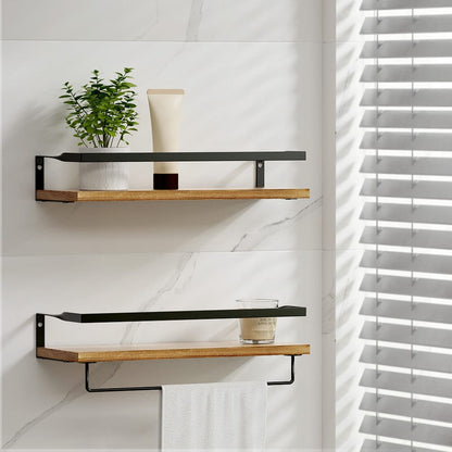 Artiss Home & Garden > DIY > Kitchen & Bathroom DIY Artiss Floating Wall Shelf Set of 2