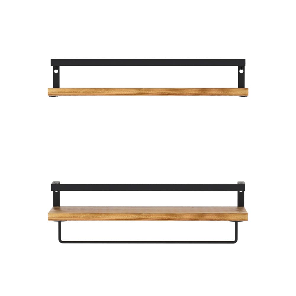 Artiss Home & Garden > DIY > Kitchen & Bathroom DIY Artiss Floating Wall Shelf Set of 2