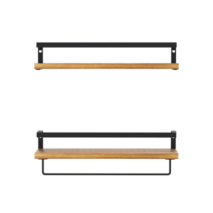 Artiss Home & Garden > DIY > Kitchen & Bathroom DIY Artiss Floating Wall Shelf Set of 2