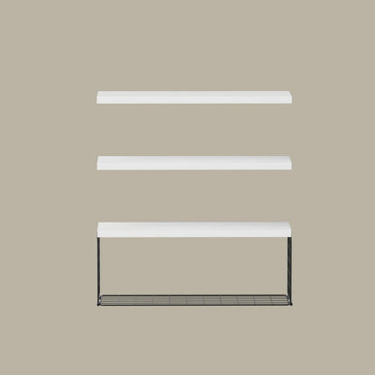 Artiss Home & Garden > DIY > Kitchen & Bathroom DIY Artiss Floating Wall Shelf Set of 3 White