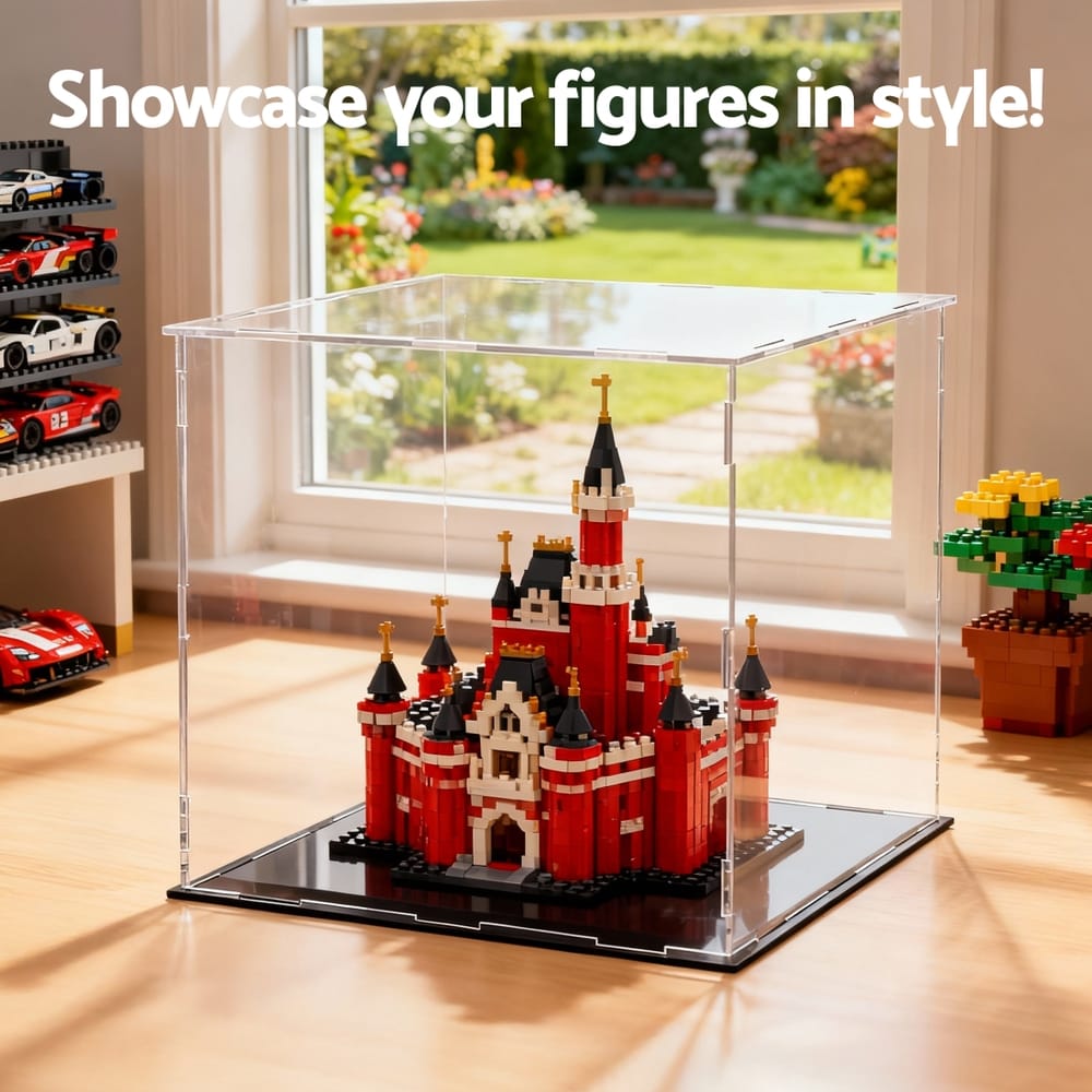 Artiss Home & Garden > Hobbies > Arts & Crafts Artiss Clear Acrylic Display Case Dustproof Protection Box For Car Toys 30CM