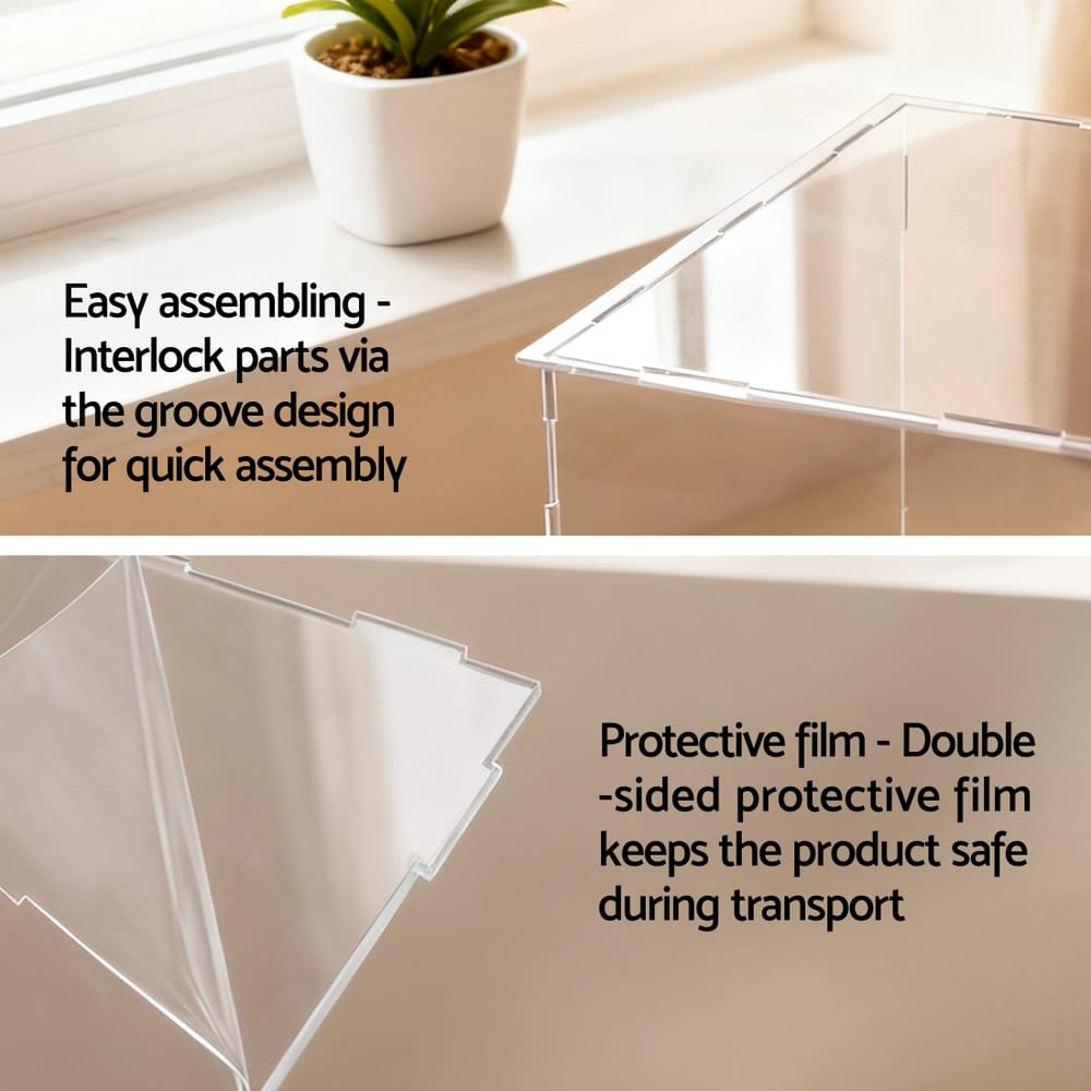 Artiss Home & Garden > Hobbies > Arts & Crafts Artiss Clear Acrylic Display Case Dustproof Protection Box For Car Toys 30CM