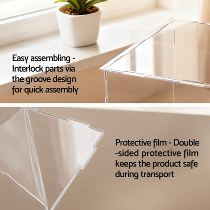 Artiss Home & Garden > Hobbies > Arts & Crafts Artiss Clear Acrylic Display Case Dustproof Protection Box For Car Toys 30CM