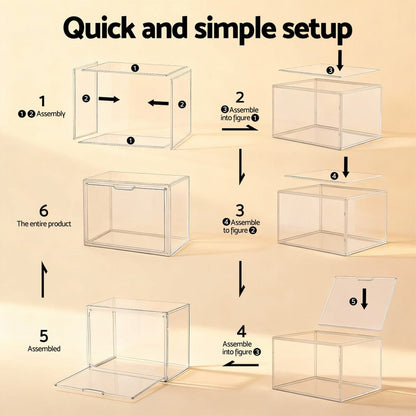 Artiss Home & Garden > Hobbies > Arts & Crafts Artiss Clear Acrylic Display Case Dustproof Protection Box For Toys 27CM