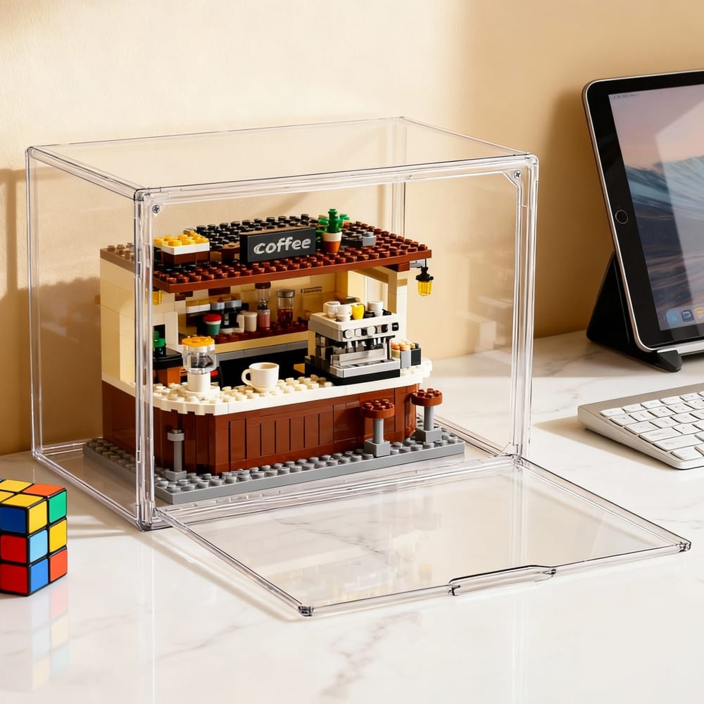 Artiss Home & Garden > Hobbies > Arts & Crafts Artiss Clear Acrylic Display Case Dustproof Protection Box For Toys 27CM