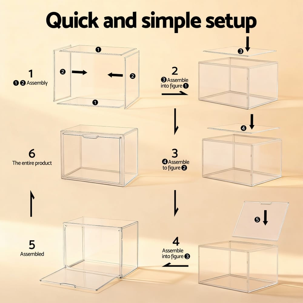 Artiss Home & Garden > Hobbies > Arts & Crafts Artiss Clear Acrylic Display Case Dustproof Protection Box For Toys 27CM