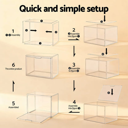 Artiss Home & Garden > Hobbies > Arts & Crafts Artiss Clear Acrylic Display Case Dustproof Protection Box For Toys 27CM
