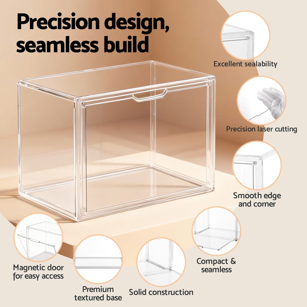 Artiss Home & Garden > Hobbies > Arts & Crafts Artiss Clear Acrylic Display Case Dustproof Protection Box For Toys 27CM