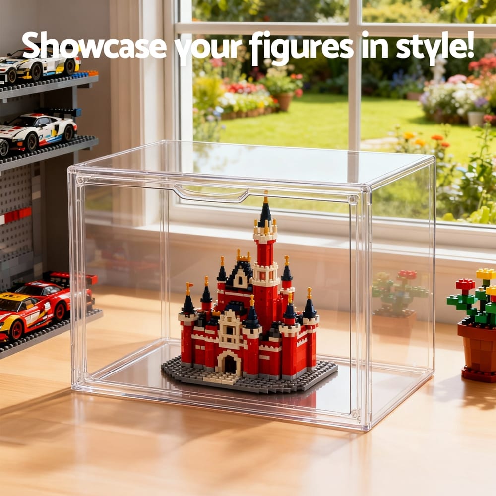 Artiss Home & Garden > Hobbies > Arts & Crafts Artiss Clear Acrylic Display Case Dustproof Protection Box For Toys 27CM
