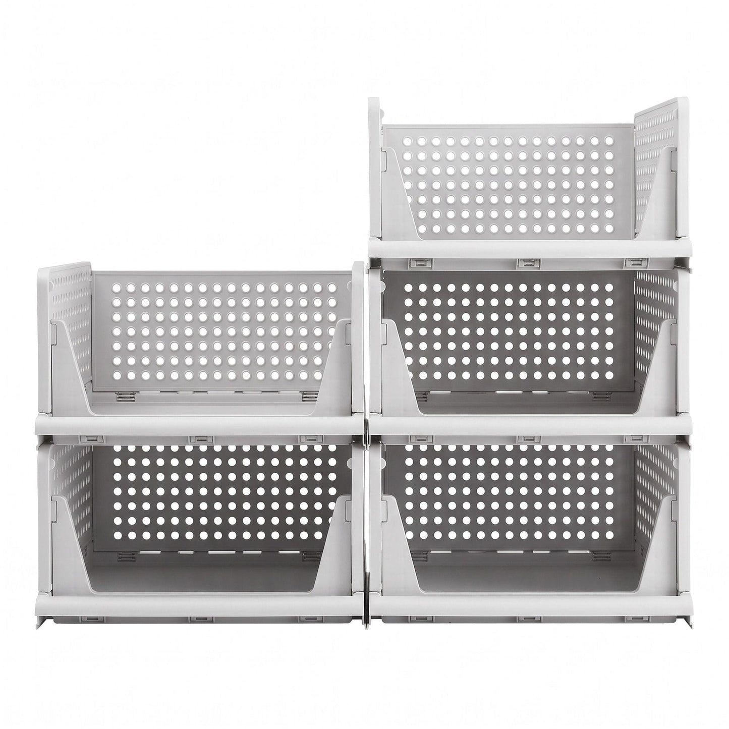 Artiss Home & Garden > Home Office Accessories > Calendars, Organisers & Planners Artiss 5 Pack Stackable Plastic Storage Foldable Closet Organizers