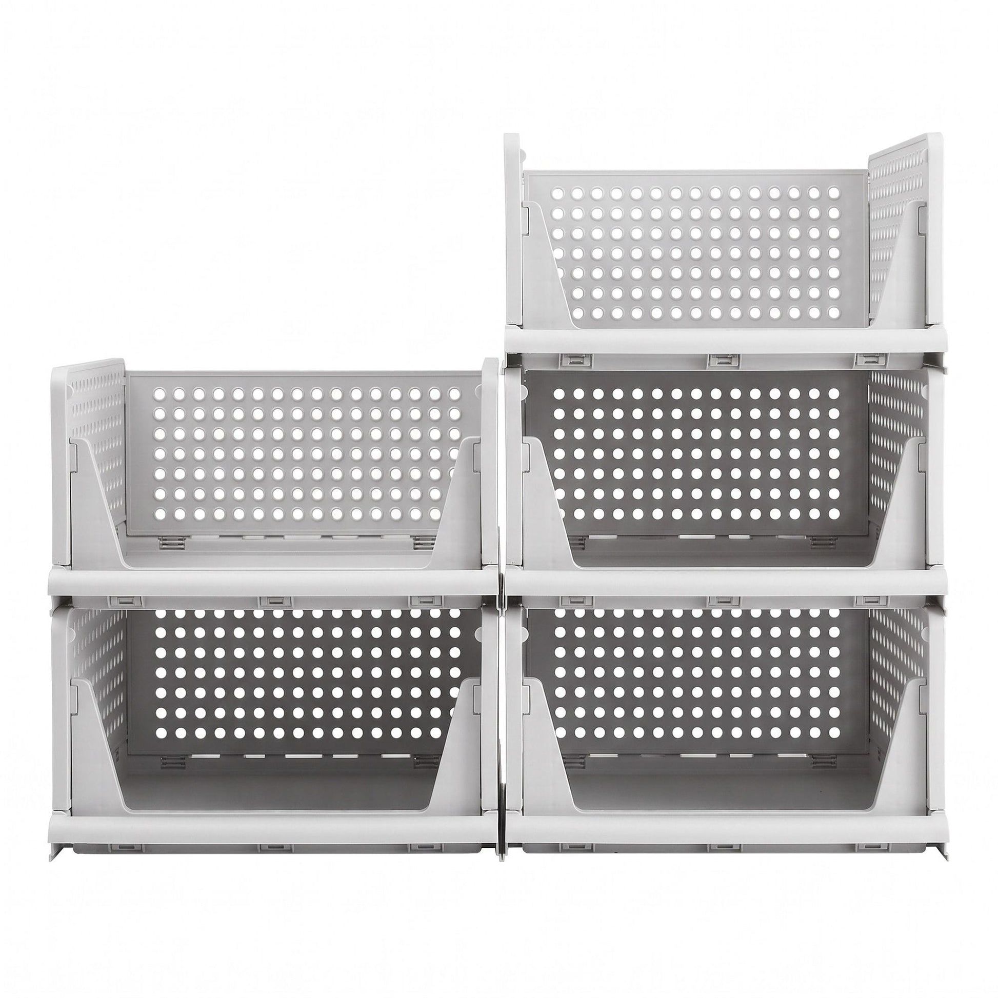 Artiss Home & Garden > Home Office Accessories > Calendars, Organisers & Planners Artiss 5 Pack Stackable Plastic Storage Foldable Closet Organizers