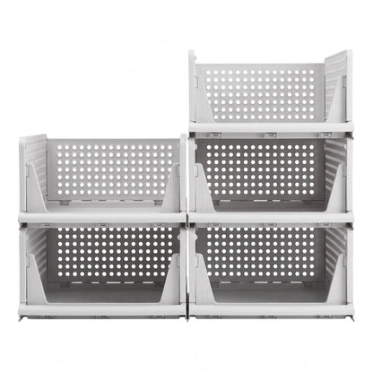 Artiss Home & Garden > Home Office Accessories > Calendars, Organisers & Planners Artiss 5 Pack Stackable Plastic Storage Foldable Closet Organizers
