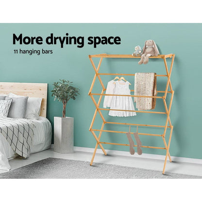 Artiss Home & Garden > Laundry & Cleaning > Drying Racks & Hangers Artiss Clothes Airer Coat Rack Foldable Hanger Dryer