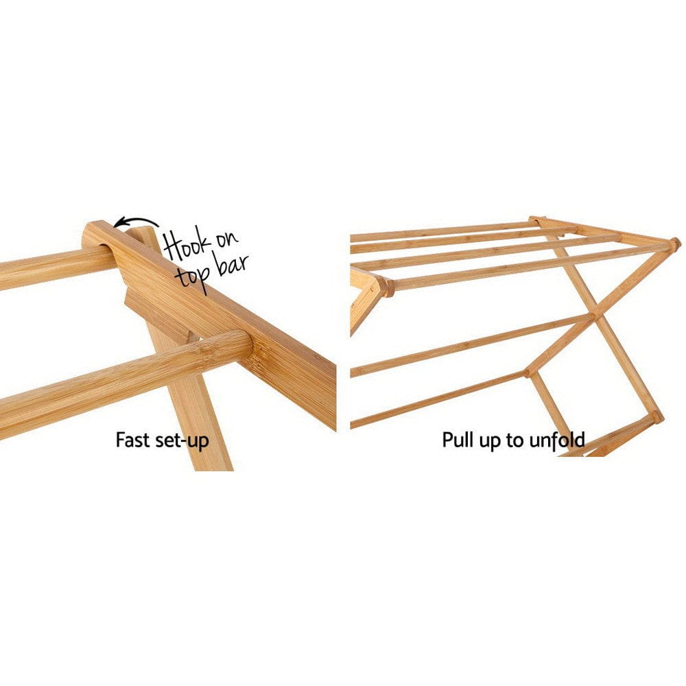 Artiss Home & Garden > Laundry & Cleaning > Drying Racks & Hangers Artiss Clothes Airer Coat Rack Foldable Hanger Dryer