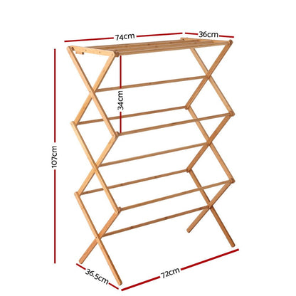 Artiss Home & Garden > Laundry & Cleaning > Drying Racks & Hangers Artiss Clothes Airer Coat Rack Foldable Hanger Dryer