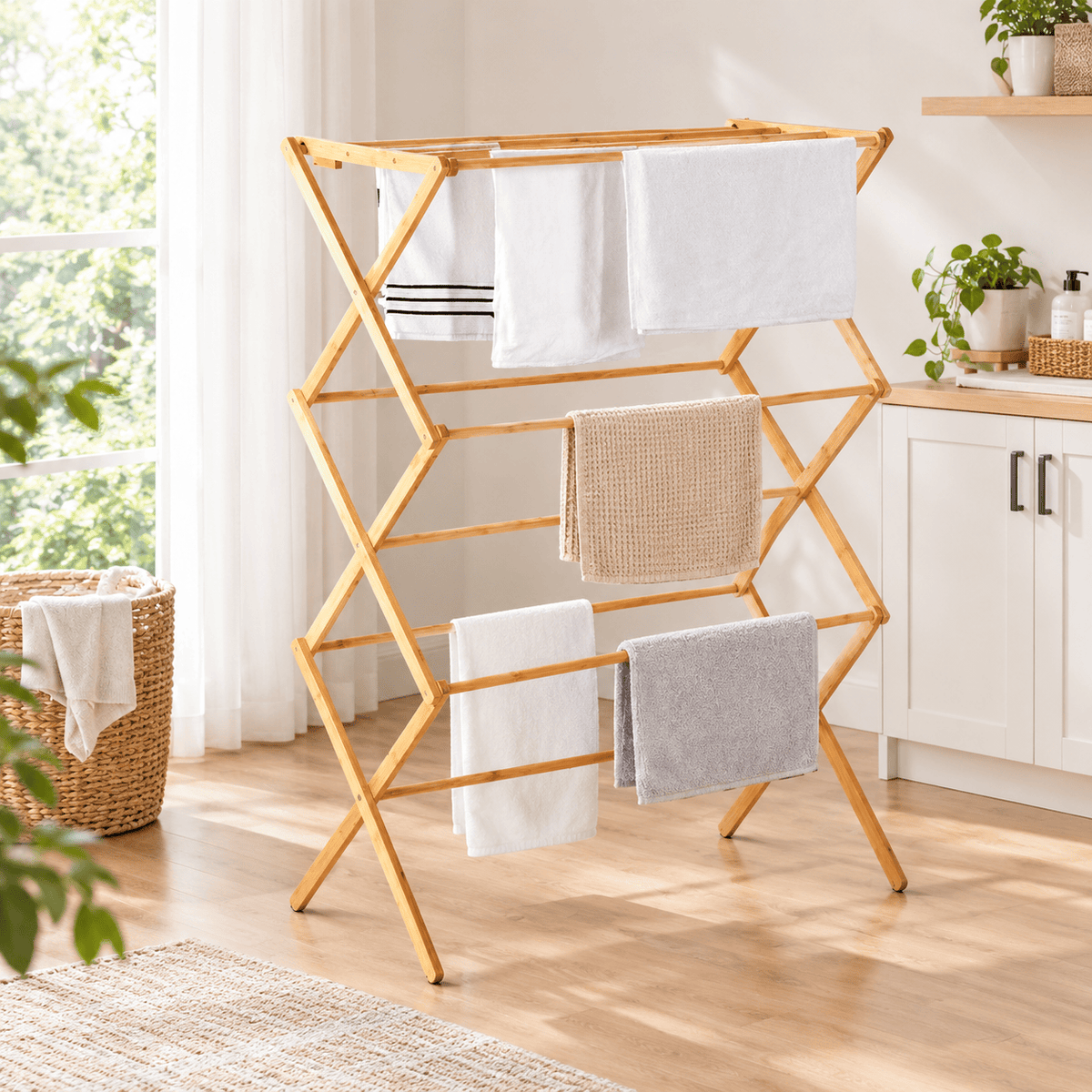 Artiss Home & Garden > Laundry & Cleaning > Drying Racks & Hangers Artiss Clothes Airer Coat Rack Foldable Hanger Dryer