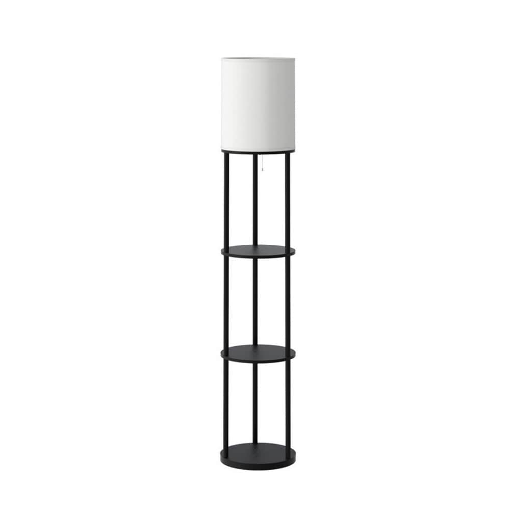 Artiss Home & Garden > Lighting > Floor Lamps Artiss Floor Lamp 3 Tier Shelf Storage LED Light Stand Home Room Vintage Round