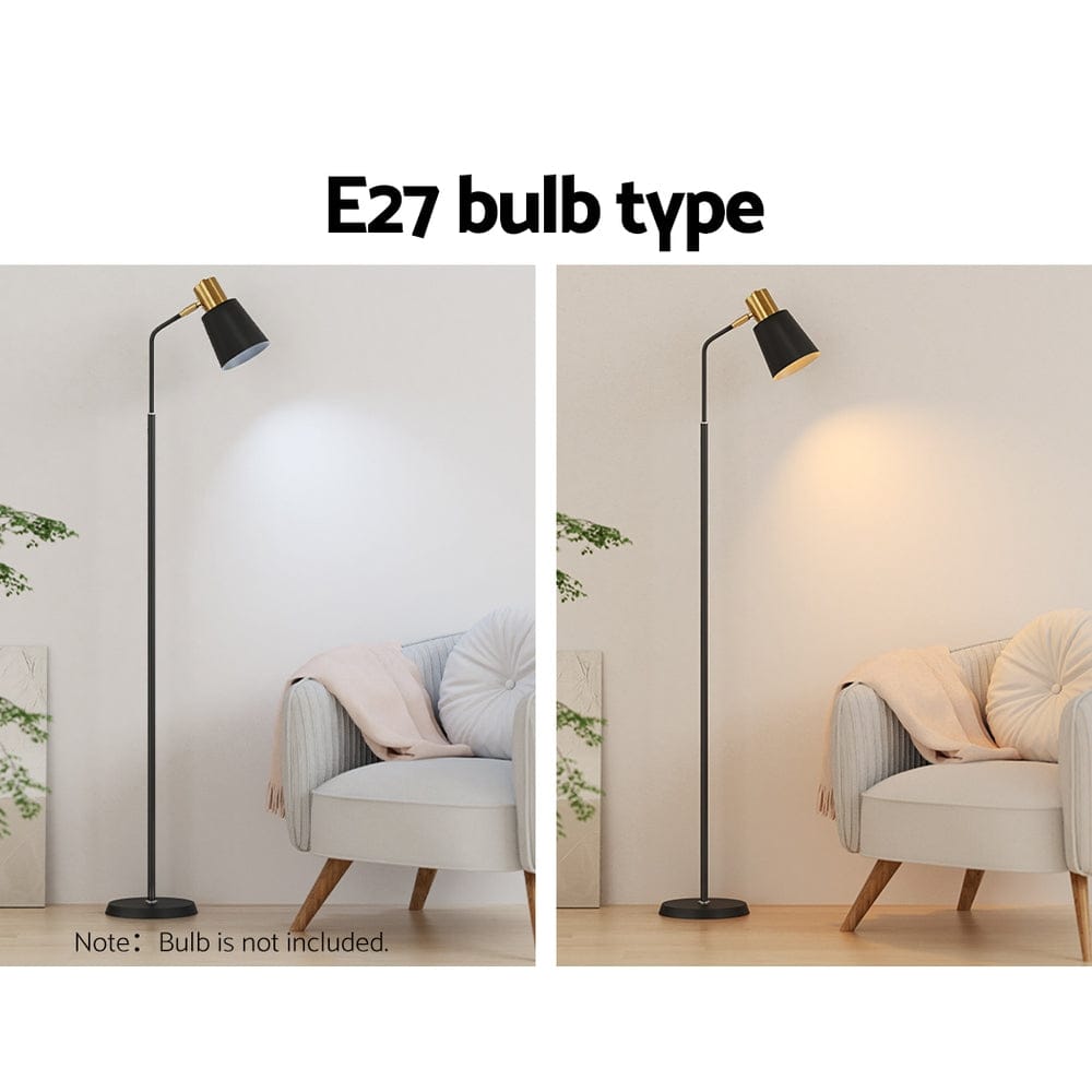 Artiss Home & Garden > Lighting > Floor Lamps Artiss Floor Lamp LED Light Stand Modern Home Living Room Office Reading Black