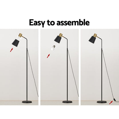 Artiss Home & Garden > Lighting > Floor Lamps Artiss Floor Lamp LED Light Stand Modern Home Living Room Office Reading Black