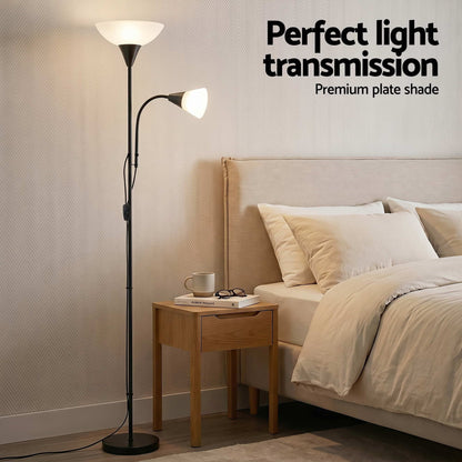 Artiss Home & Garden > Lighting > Floor Lamps Artiss Floor Lamp Mother and Child Modern Home Living Room Office Reading Black