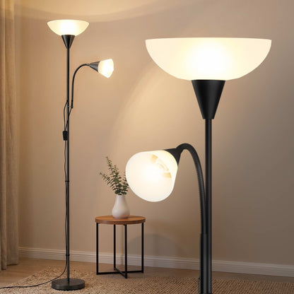 Artiss Home & Garden > Lighting > Floor Lamps Artiss Floor Lamp Mother and Child Modern Home Living Room Office Reading Black
