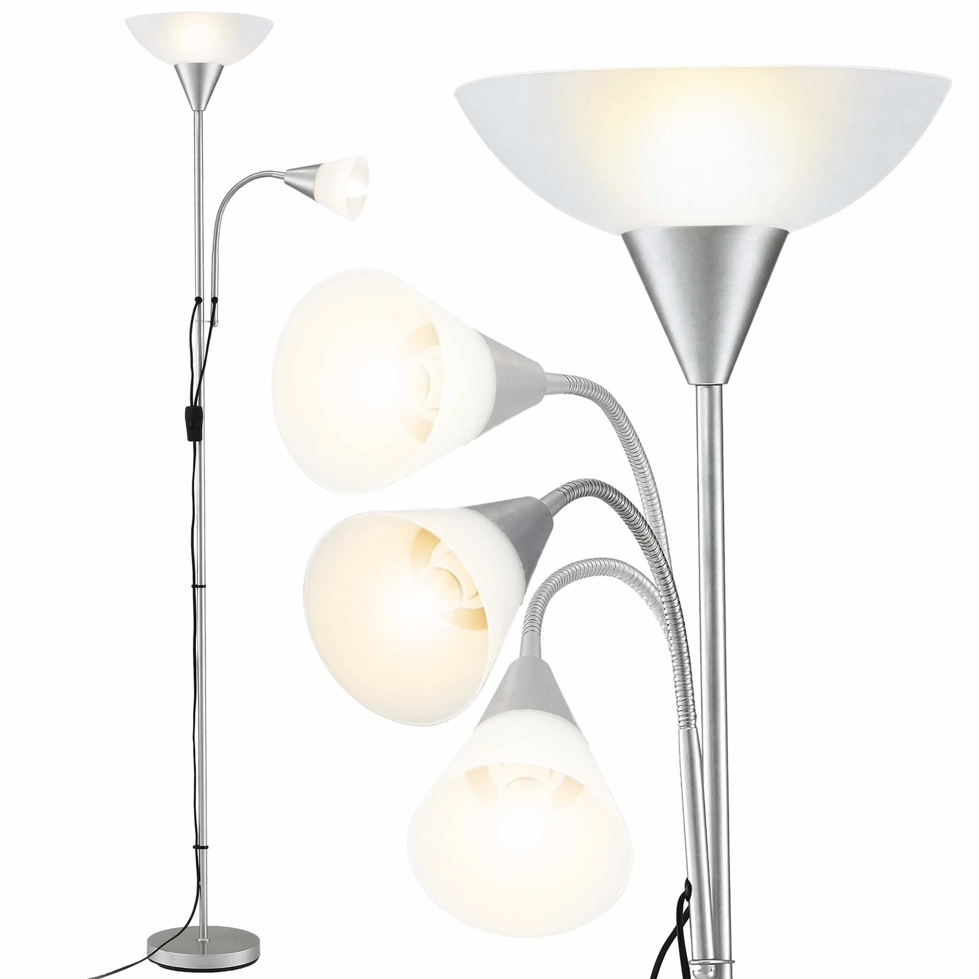 Artiss Home & Garden > Lighting > Floor Lamps Artiss Floor Lamp Mother and Child Modern Home Living Room Office Reading Silver