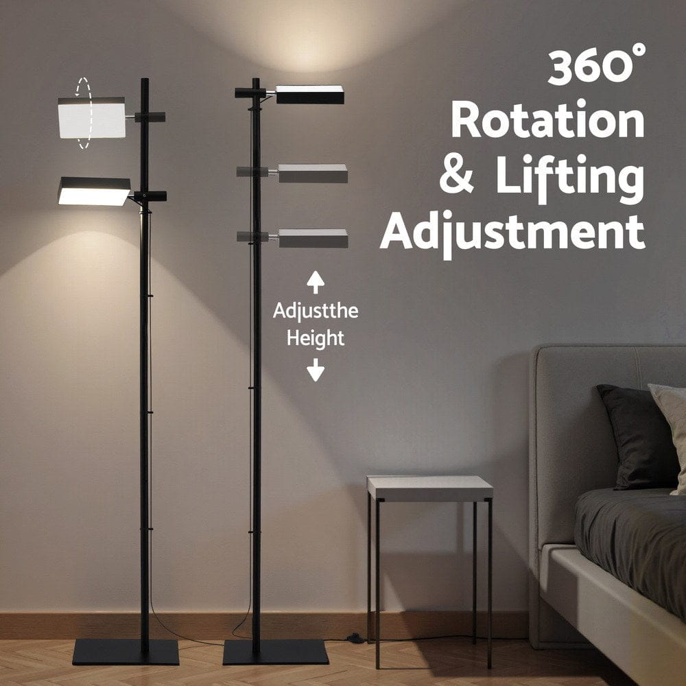 Artiss Home & Garden > Lighting > Floor Lamps Artiss LED Floor Lamp, Modern Reading Lamp 360～ Rotating Adjustable Light Head,12W Standing Lamp for Living Room, Bedroom Office