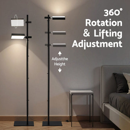 Artiss Home & Garden > Lighting > Floor Lamps Artiss LED Floor Lamp, Modern Reading Lamp 360～ Rotating Adjustable Light Head,12W Standing Lamp for Living Room, Bedroom Office