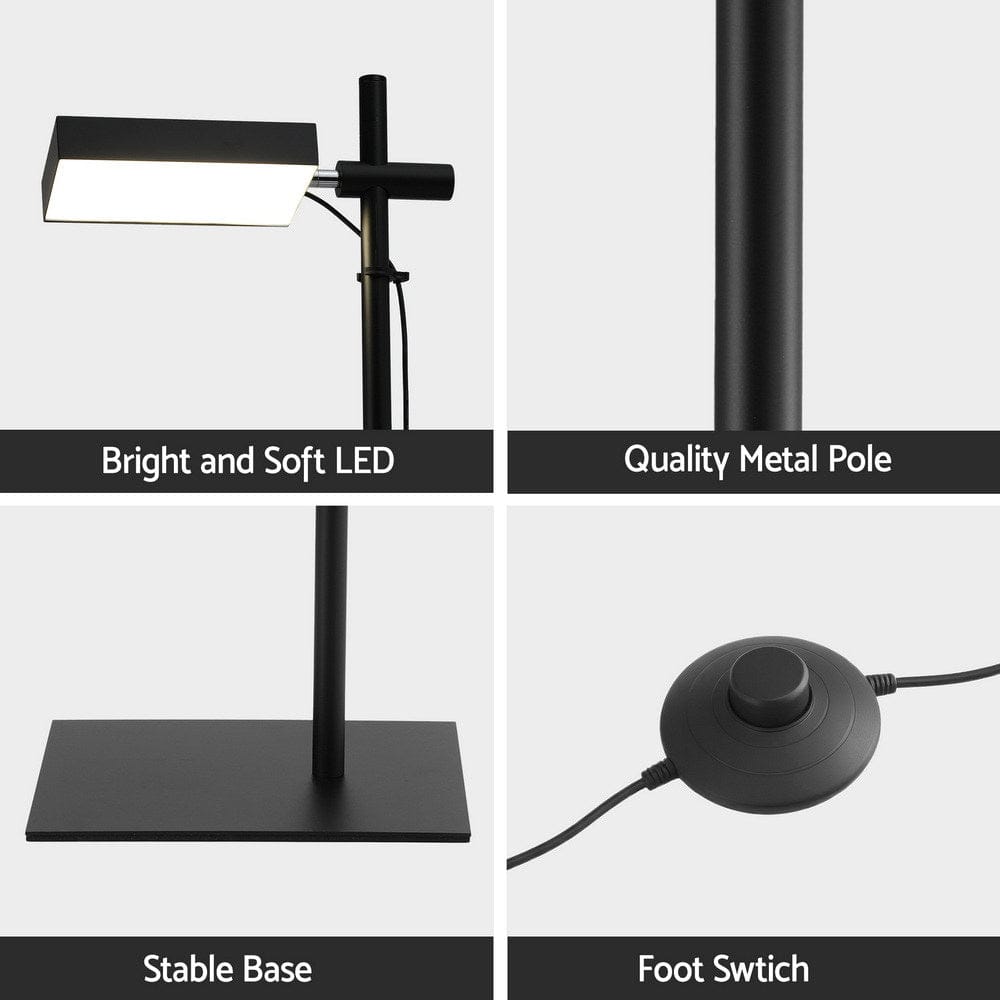 Artiss Home & Garden > Lighting > Floor Lamps Artiss LED Floor Lamp, Modern Reading Lamp 360～ Rotating Adjustable Light Head,12W Standing Lamp for Living Room, Bedroom Office