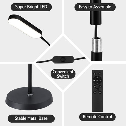 Artiss Home & Garden > Lighting > Floor Lamps Artiss LED Floor Lamp with Remote Control & 4 Color Temperature Reading Living Room Bedroom Office