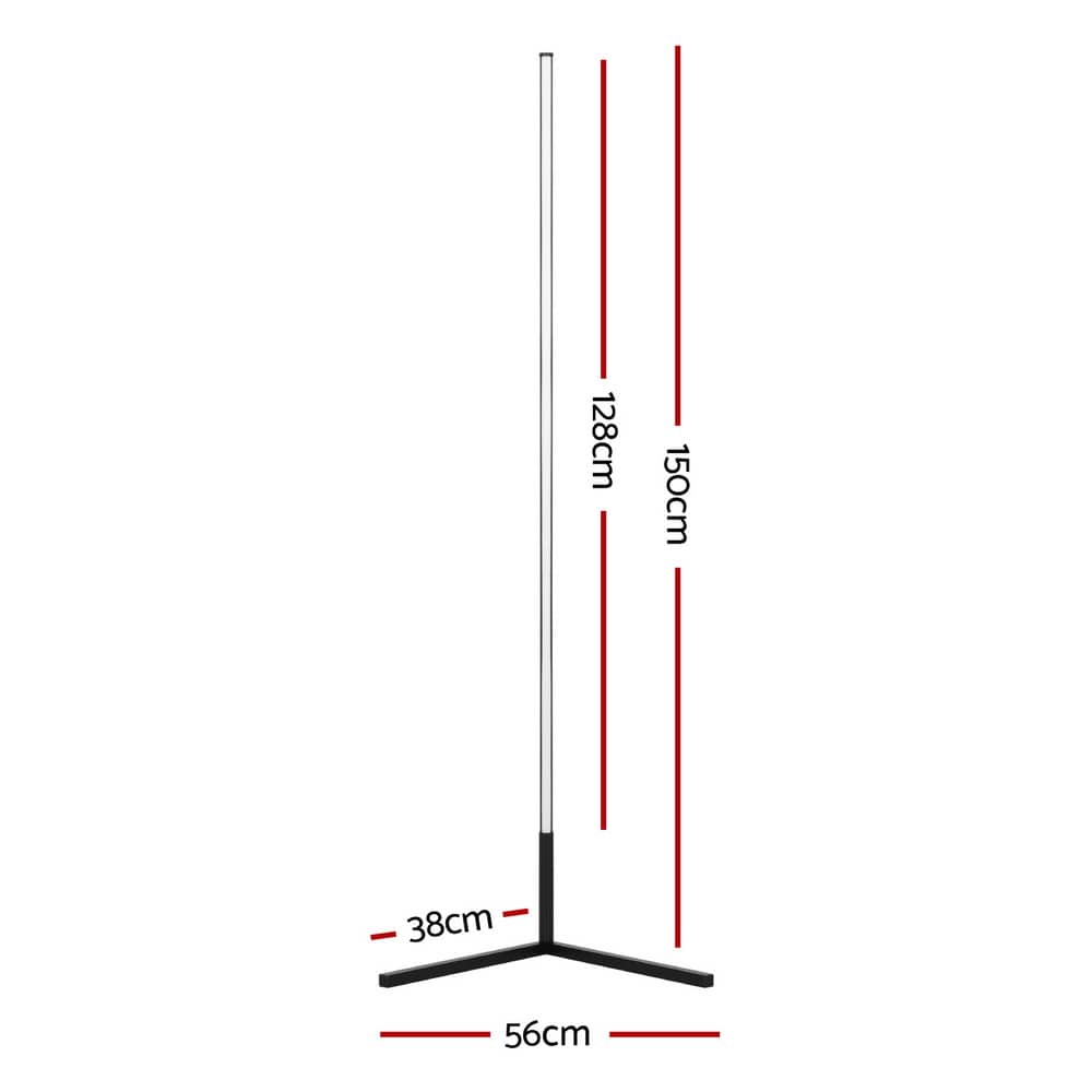 Artiss Home & Garden > Lighting > Floor Lamps Artiss RGB LED Floor Lamp Remote Control Corner Light Stand Gaming Room 150CM