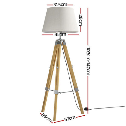 Artiss Home & Garden > Lighting > Floor Lamps Artiss Tripod Floor Lamp Adjustable Height LED Light Stand Home Room Reading