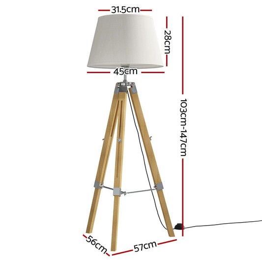 Artiss Home & Garden > Lighting > Floor Lamps Artiss Tripod Floor Lamp Adjustable Height LED Light Stand Home Room Reading
