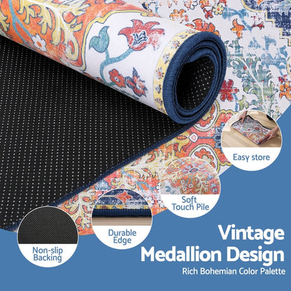 Artiss Home & Garden > Rugs > Floor Rugs Artiss Floor Rug 50X80 Doormat Carpet Short Pile Non-Slip Entryway Mat Bohemian