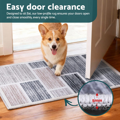 Artiss Home & Garden > Rugs > Floor Rugs Artiss Floor Rug 50X80cm Doormat Soft Velvet Non-Slip Bath Mat Small Modern