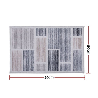 Artiss Home & Garden > Rugs > Floor Rugs Artiss Floor Rug 50X80cm Doormat Soft Velvet Non-Slip Bath Mat Small Modern