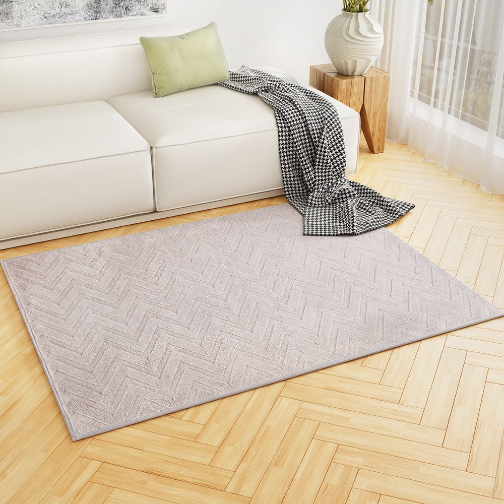Artiss Home & Garden > Rugs > Floor Rugs Artiss Rug 120x160cm Area Rug Washable Mat Large Carpet Microfiber Ripple