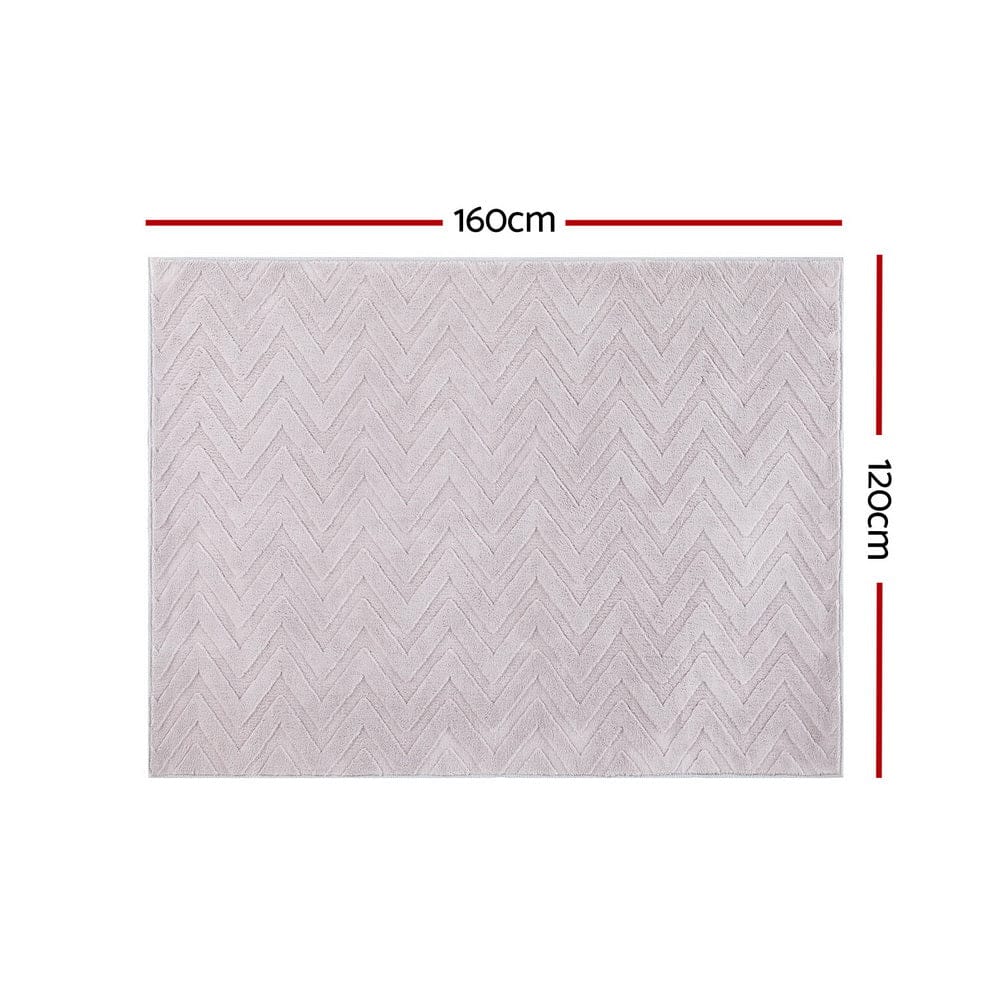 Artiss Home & Garden > Rugs > Floor Rugs Artiss Rug 120x160cm Area Rug Washable Mat Large Carpet Microfiber Ripple